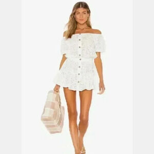 Eberjey Portola Elsie Dress. Off white beige.​